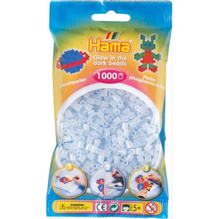 HAMA Bügelperlen Midi - Leuchtblau 1000 Perlen