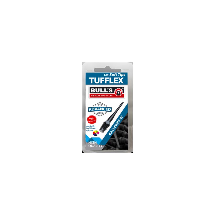BULL'S Tufflex Soft Tips 6mm(2BA) schwarz 100 Stück BULL'S Tufflex Soft Tips 6mm(2BA) schwarz 100 Stück