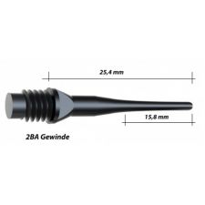 BULL'S Tufflex Soft Tips 6mm(2BA) schwarz 100 Stück