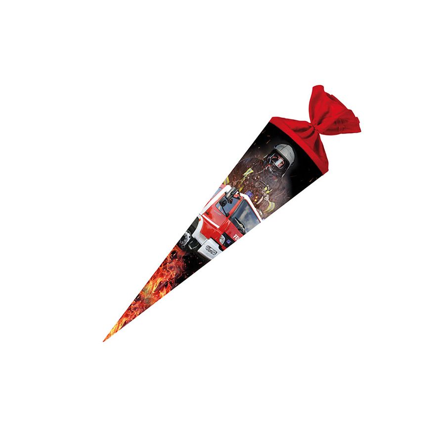 Schultüte Feuerwehr 2019 70cm rund, Filz
