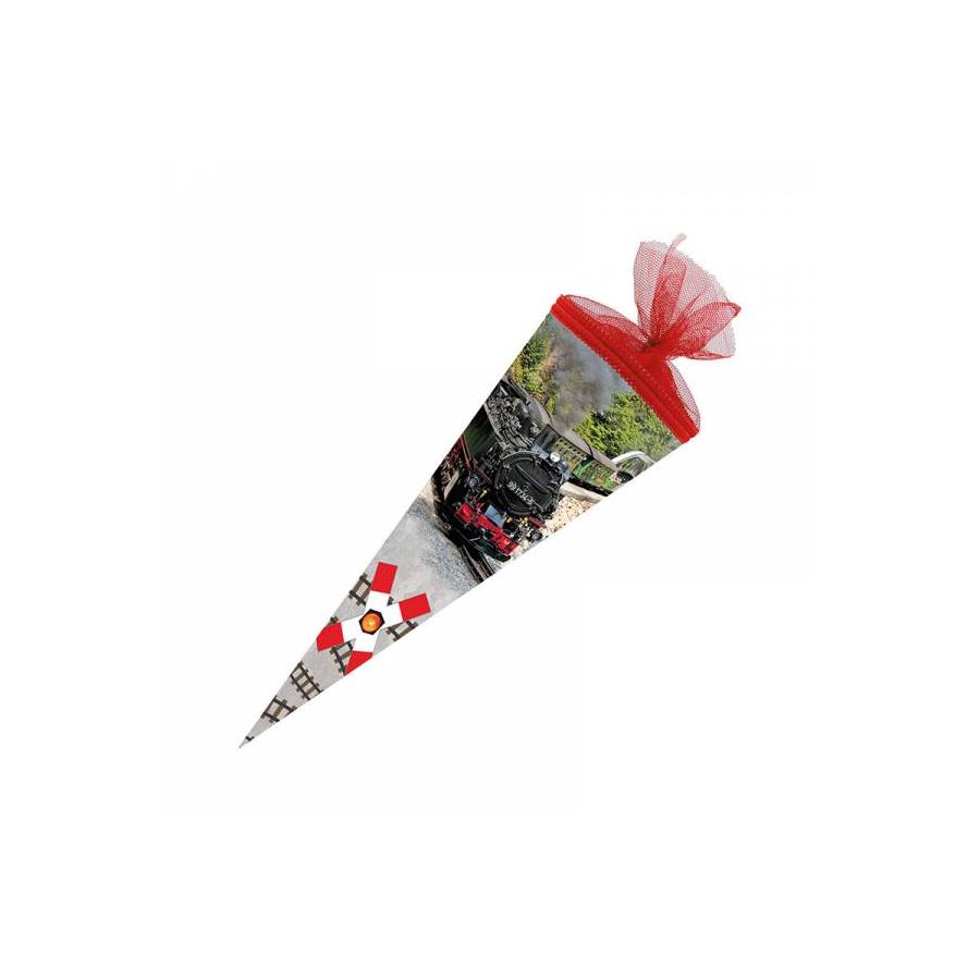 Schultüte 35 cm rund Dampfeisenbahn