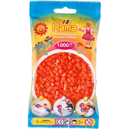 HAMA Perlen, orange, 1.000 Stück
