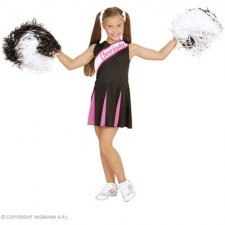 SCHWARZ/PINK CHEERLEADER (Kleid) (104 cm / 2-3 Years)