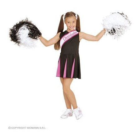 SCHWARZ/PINK CHEERLEADER (Kleid) (104 cm / 2-3 Years)