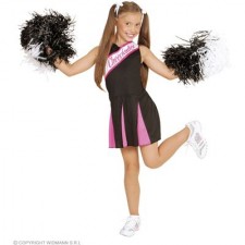 SCHWARZ/PINK CHEERLEADER (Kleid) (104 cm / 2-3 Years)