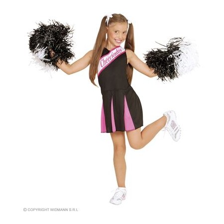 SCHWARZ/PINK CHEERLEADER (Kleid) (104 cm / 2-3 Years)