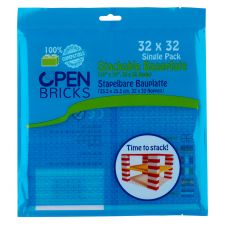 Open Bricks Baseplate 32x32 transparent blue