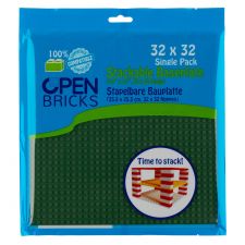 Open Bricks Baseplate 32x32 olive grün