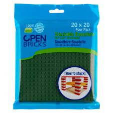 Open Bricks Baseplate 20x20 olive grün