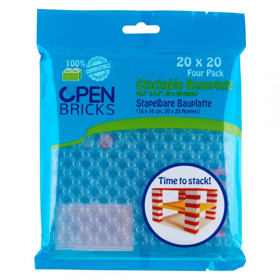 Open Bricks Baseplate 20x20 transparent clear Open Bricks Baseplate 20x20 transparent clear