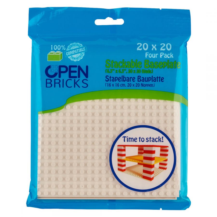 Open Bricks Baseplate 20x20 weiss