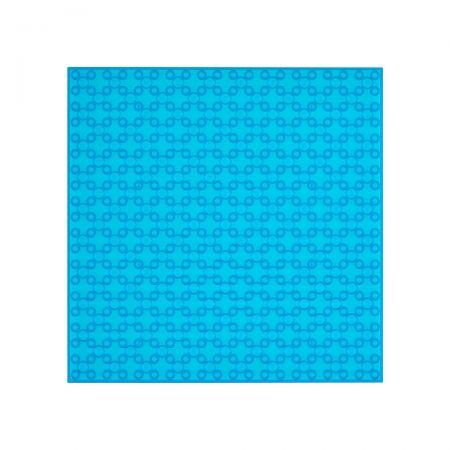 Open Bricks Baseplate 20x20 transparent Blau