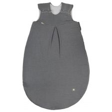 Musselin-Schlafsack wattiert 90cm grey