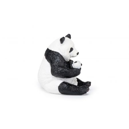 Sitzender Panda mit Jungem