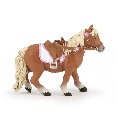 Shetland Pony mit Sattel Shetland Pony mit Sattel