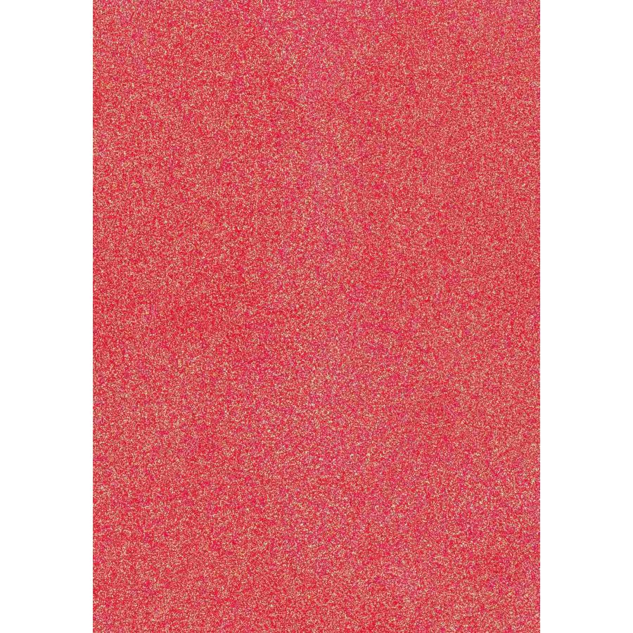 Glitterkarton A4, rot-neon