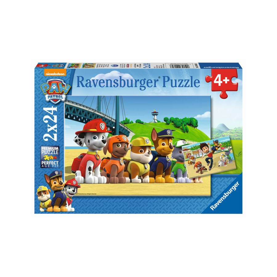 2 x 24 Teile Ravensburger Kinder Puzzle Paw Patrol Heldenhafte Hunde 09064 