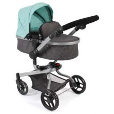 Kombi-Puppenwagen YOLO melange anthrazit mint