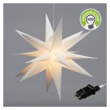LED Stern SMD, faltabar, weiß OUTDOOR, groß, ca 60 cm. Warmweiße SMD LED, Timer Funktion