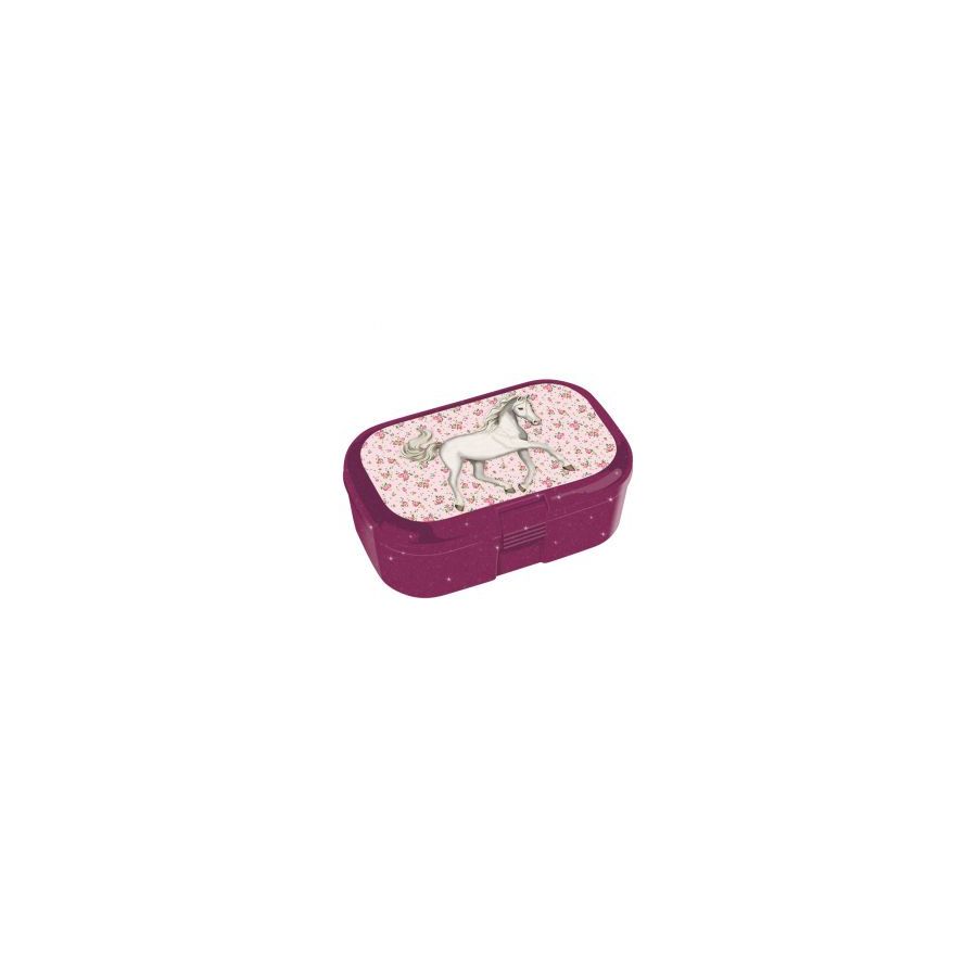 TapirElla Glitzer Mini Lunchbox, Pferde m. Glitzer