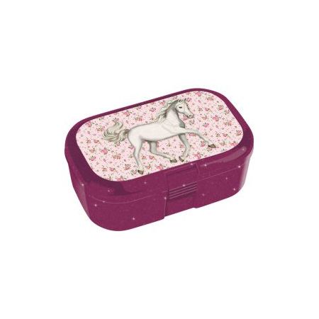 TapirElla Glitzer Mini Lunchbox, Pferde m. Glitzer