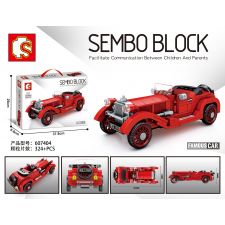 Sembo Blocks Oldtimer rot/weiss