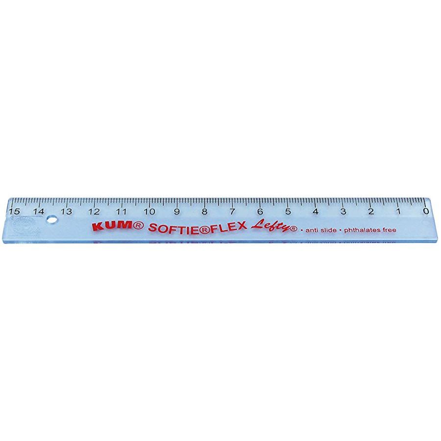 Lineal 15 cm für Linkshänder