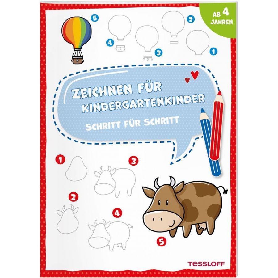 Zeichnen für Kindergartenkinder Schritt für Schritt