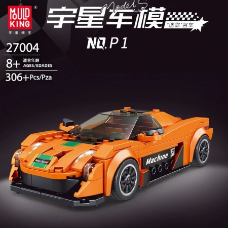 Orange Mud King NQP1 Spielzeugauto-Set, 306 Teile, ab 8 Jahren, vor schwarzem Hintergrund abgebildet.