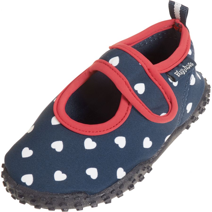 Playshoes UV-Schutz Aqua-Schuh Herzchen Badeschuh Hausschuh Klettverschluss 