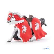 Pferd des Einhornritters mit lanze