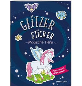 Glitzer-Sticker Malbuch. Magische Tiere