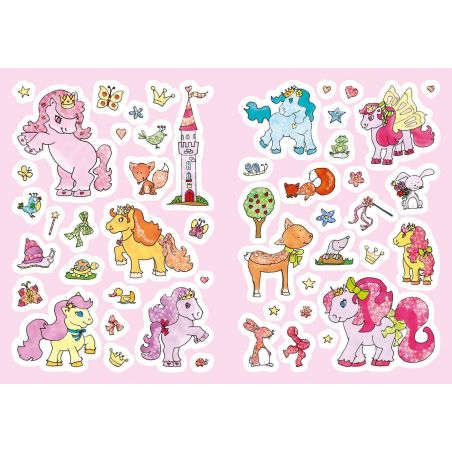 Glitzer-Sticker Malbuch. Zaub