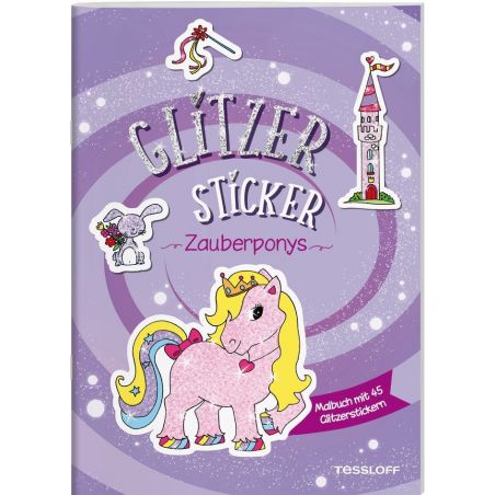Glitzer-Sticker Malbuch. Zaub