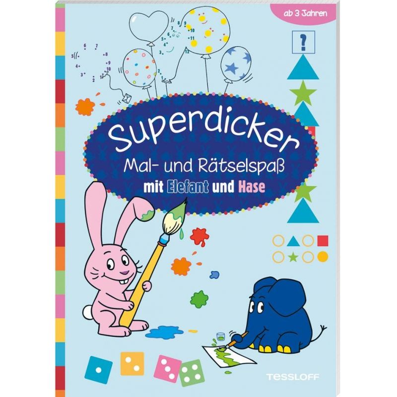 Superdicker Mal-und Rätselspaß Elefant/Hase