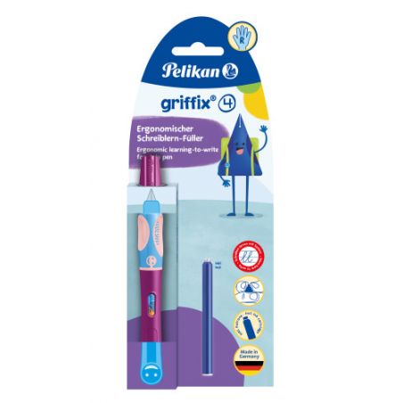 Pelikan griffix+ Füller in Blau und Pink, ergonomisch, in Originalverpackung.