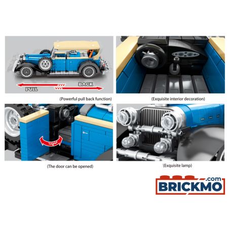 Sembo Blauer Oldtimer mit Pull Back-Funktion