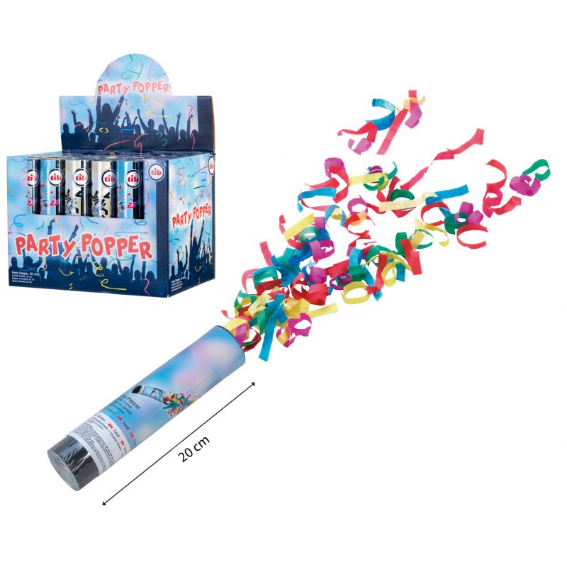 Party-Popper, L:20cm, Papier-Konfetti