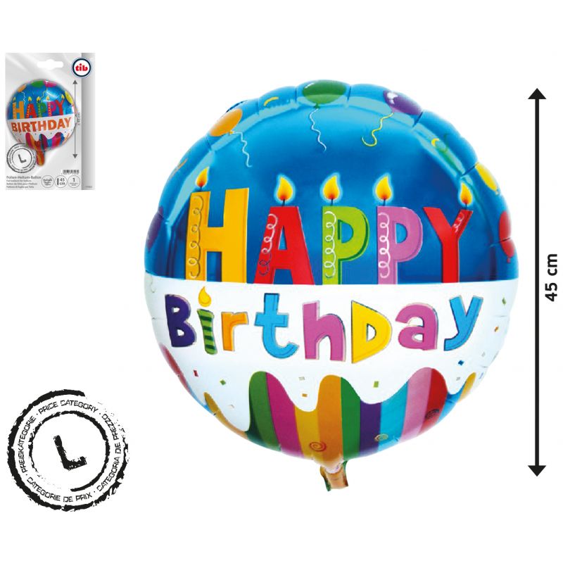 Folien-Ballon "Happy Birthday Folien-Ballon "Happy Birthday