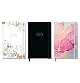 Trendstuff Notizbuch A6 + kariert mit Gummiband