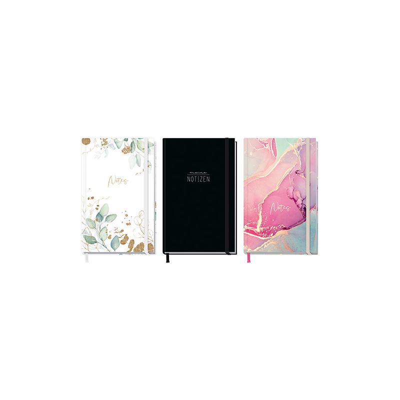 Trendstuff Notizbuch A6 + kariert mit Gummiband