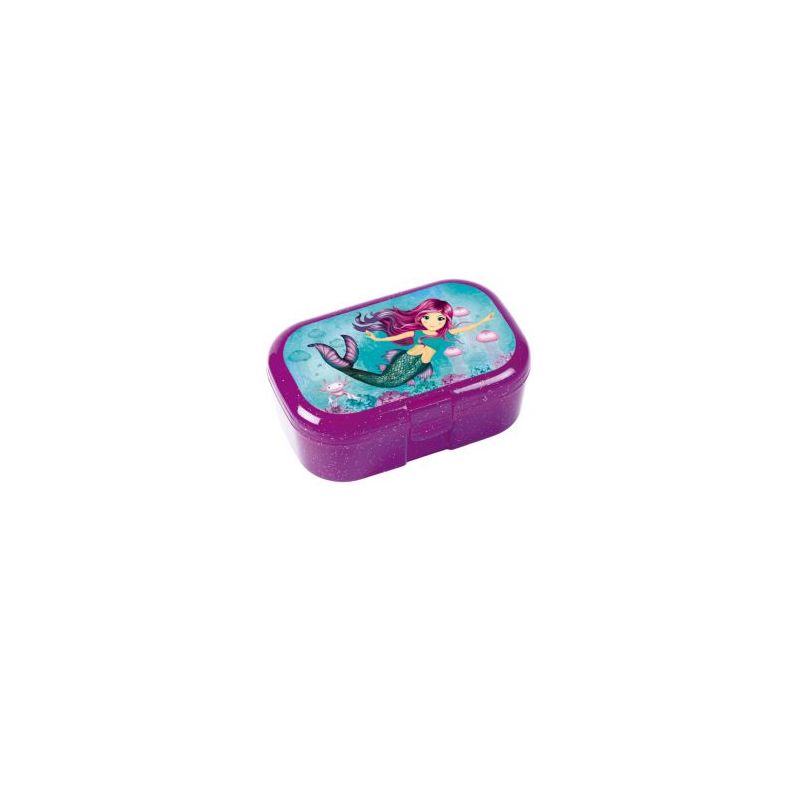 TapirElla Glitzer Mini Lunchbox, Meerjungfrau Coralie