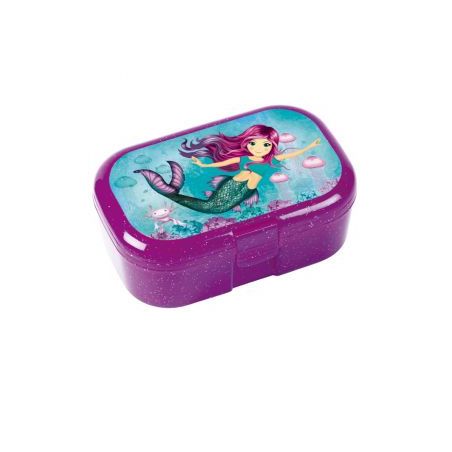 TapirElla Glitzer Mini Lunchbox, Meerjungfrau Coralie