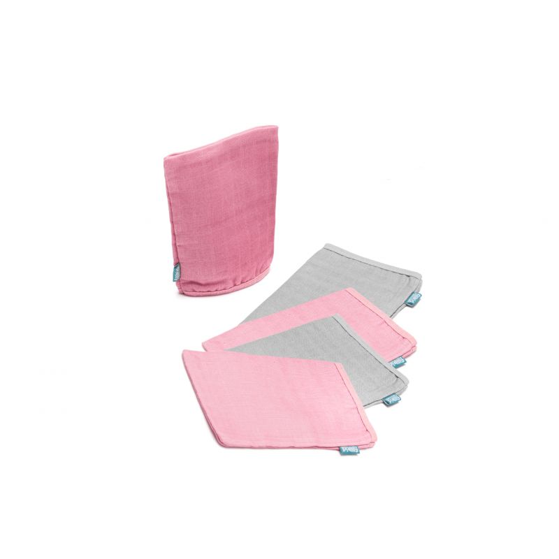 Waschhandschuh rosa 5er Pack