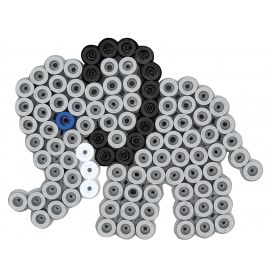 Geschenkbox Maxi-Perlen Wilde Tiere