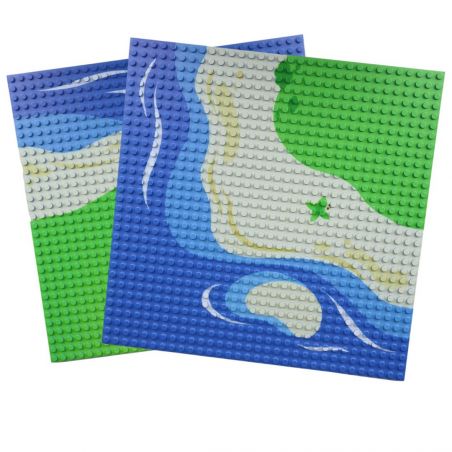 Open Bricks Platte 32x32 (2 Stück) curved beach