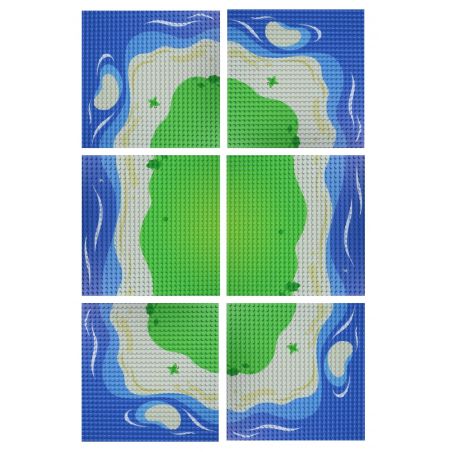 Open Bricks Platte 32x32 (2 Stück) curved beach