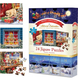 EuroGraphics Puzzle Adventkalender - Frohe Weihnachten 1200 Teile