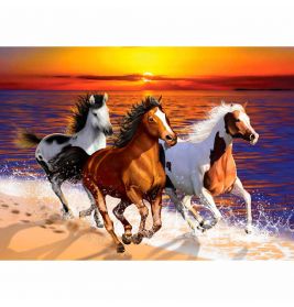 Wooden City Holz-Puzzle - Wild Horses On The Beach M