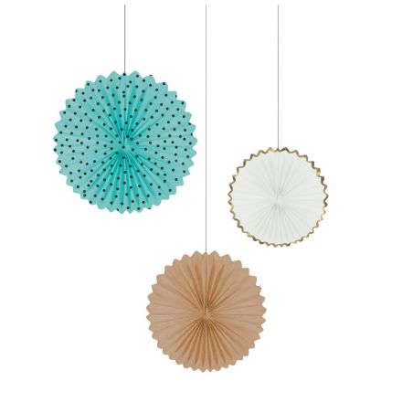 Deko-Fächer Set "Happy Eco B-Day" 3er Deko-Fächer Set "Happy Eco B-Day" 3er